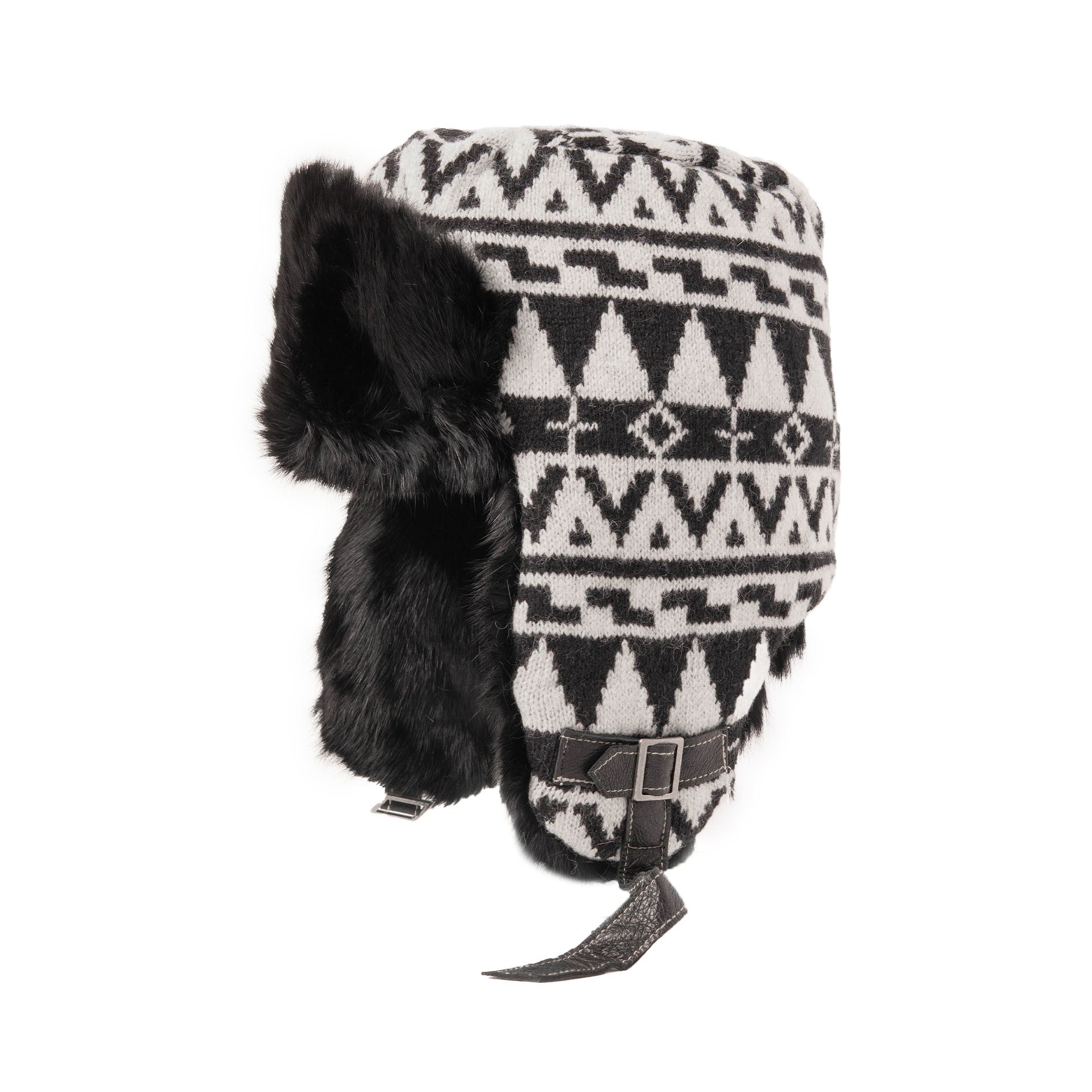 Navajo Lambswool with Rabbit Trim – Crown Cap