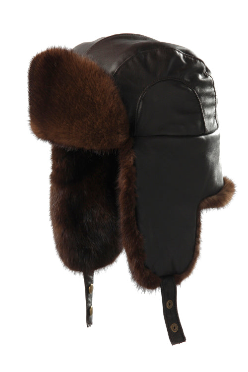 Mink store aviator hat