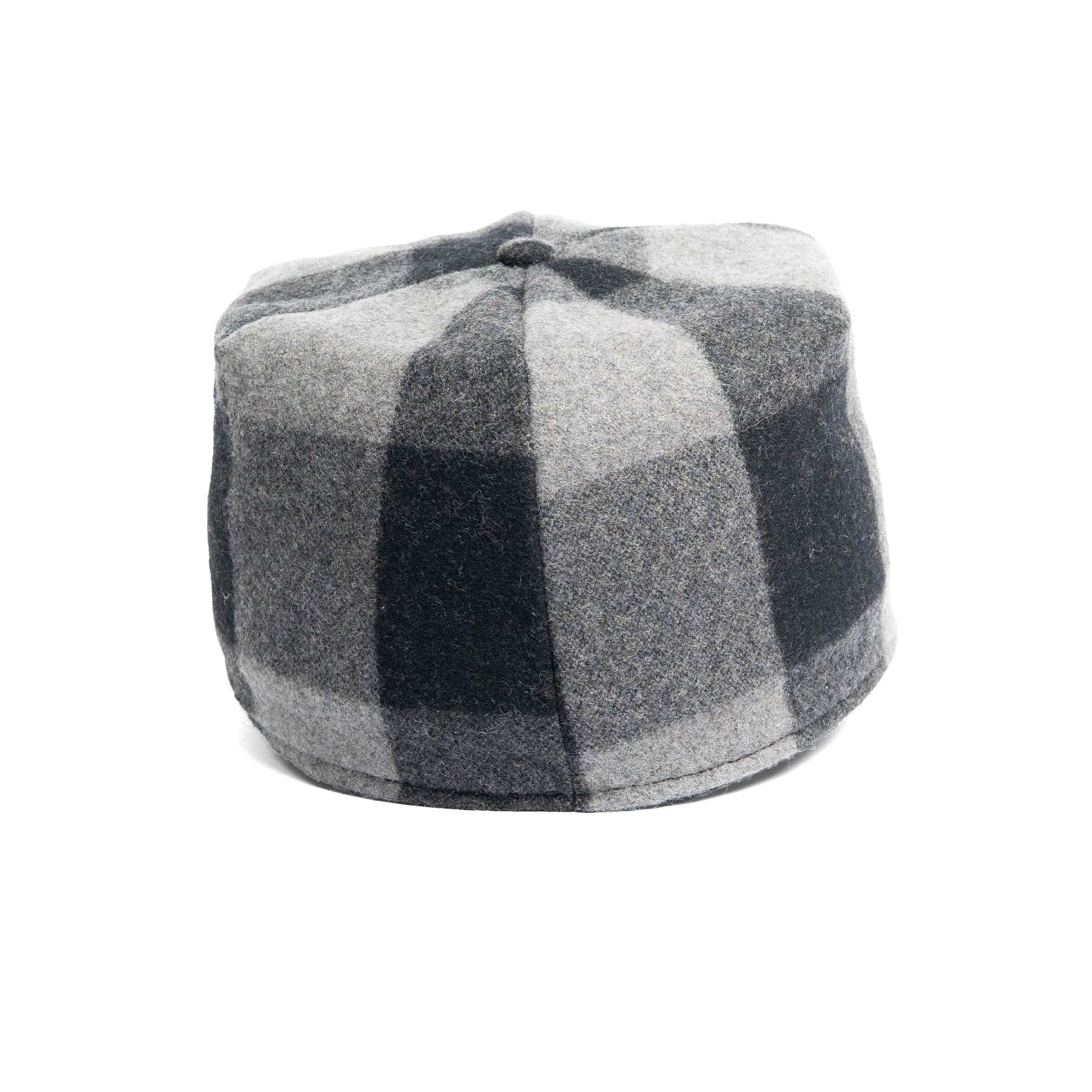 Wool Blend Charcoal Plaid Stockman with Quilted Lining – Crown Cap