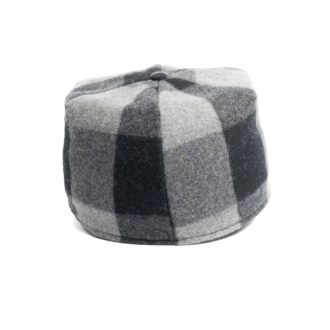 Wool Blend Charcoal Plaid Stockman with Quilted Lining