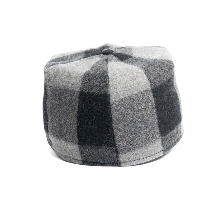 Wool Blend Charcoal Plaid Stockman with Quilted Lining