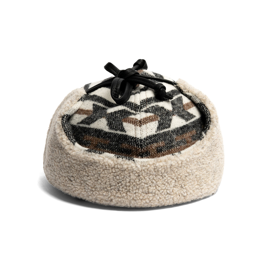 Montana Tie-Up Cap with Berber Trim