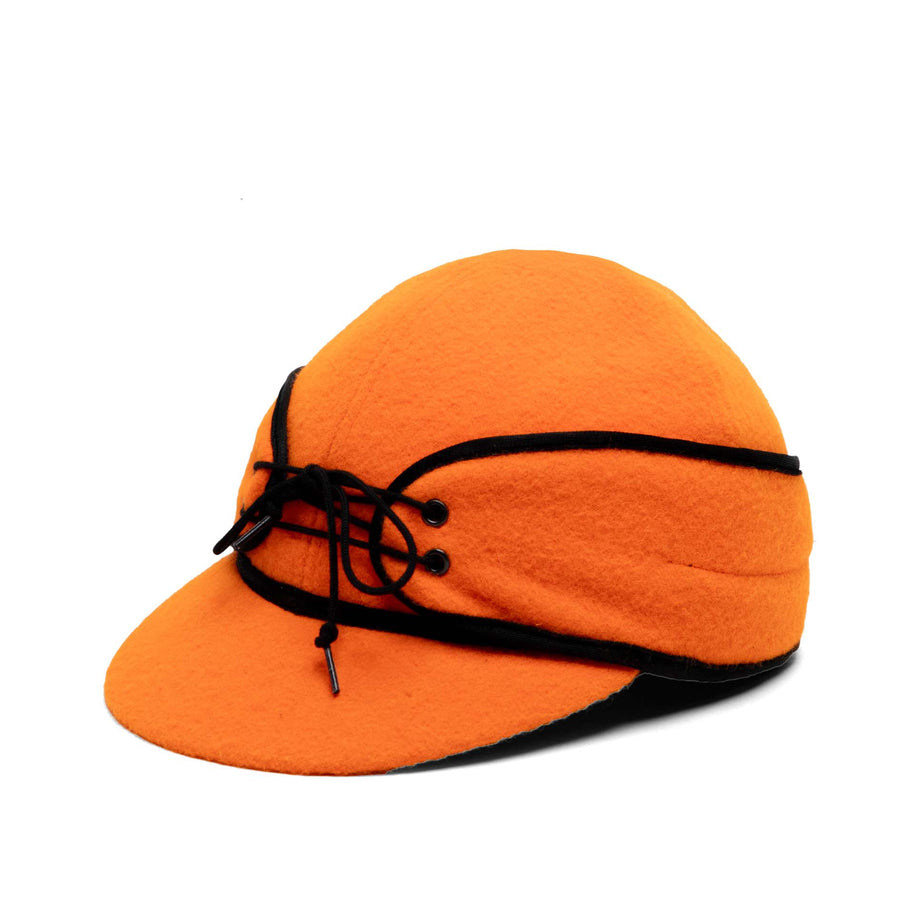Blaze Wool Railroad Hat Blaze Orange 3/4