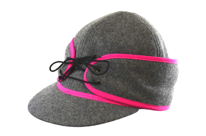 Ladies Wool Railroad Hat with Ponytail Hole