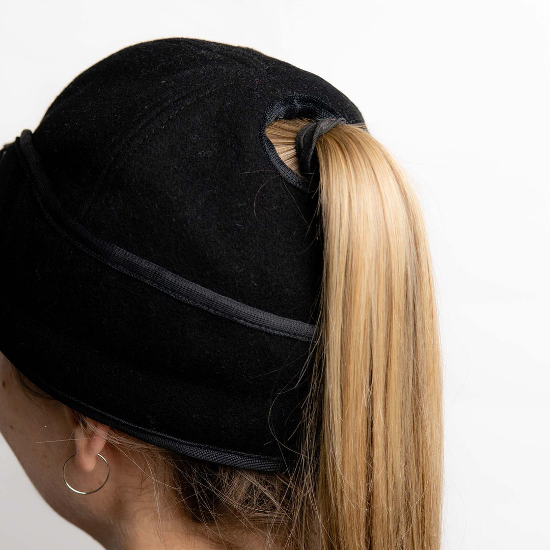 Ladies Wool Blend Railroad Hat with Ponytail Hole