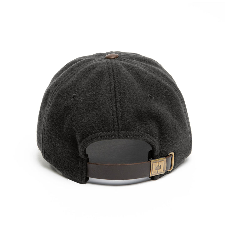 Melton Adjustable Ballcap with Leather Visor