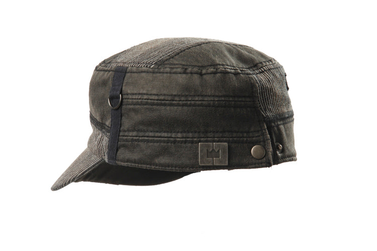 Engineer Stripe/Wax Cotton Accent Army Cap – Crown Cap