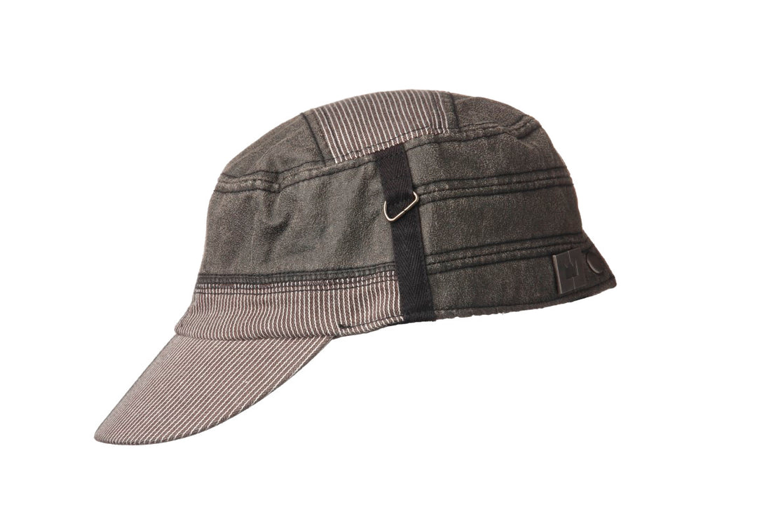Engineer Stripe/Wax Cotton Accent Army Cap – Crown Cap