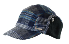 Wool Blend Plaid Fudd Cap