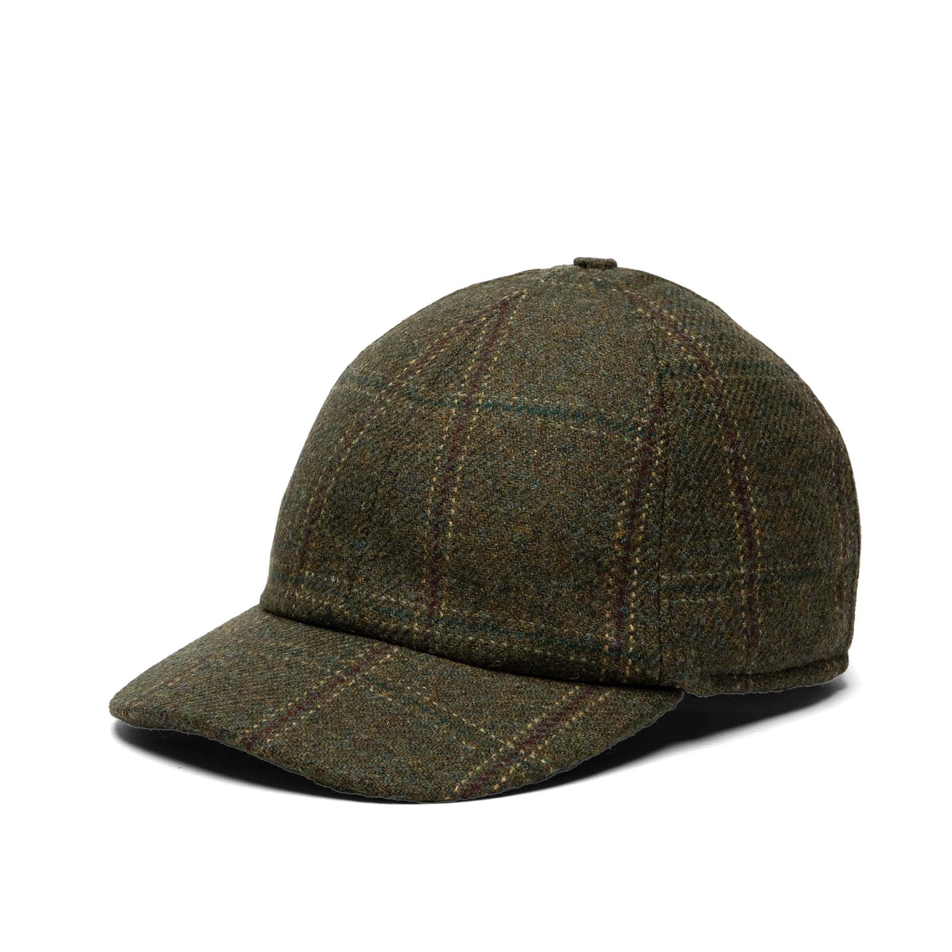 キャップ Tweed Ribbon Cap Scottish Tweed Six Panel Ballcap with Fold-Down Earflap – Crown Cap