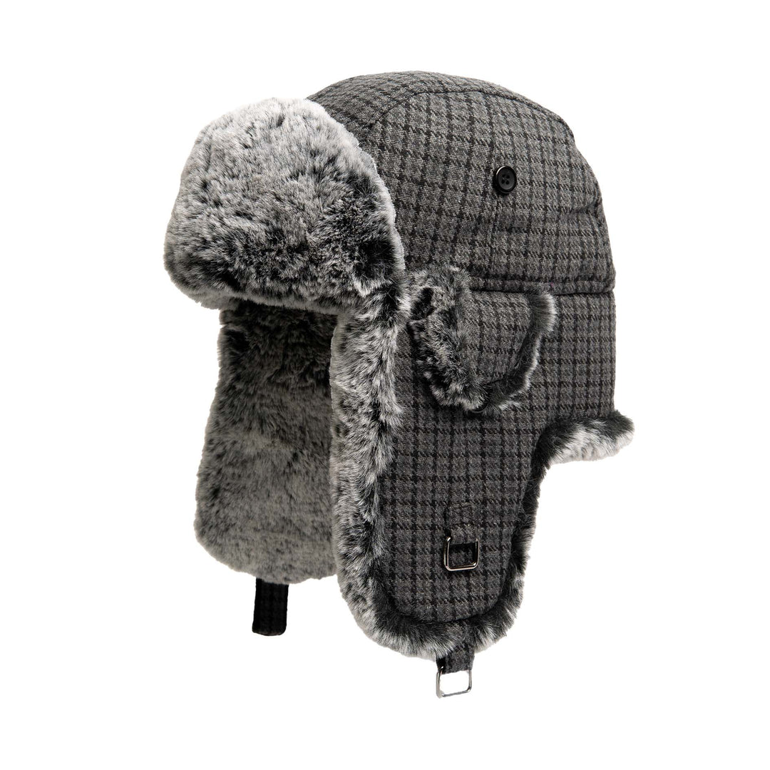 Limited Edition Finds-Plaid Aviator with Faux Fur Trim