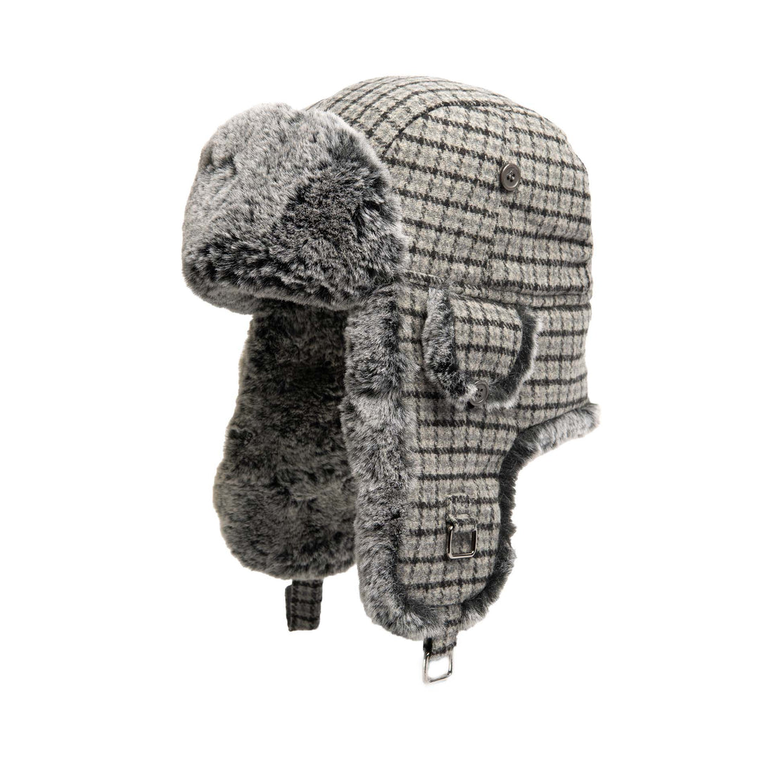 Limited Edition Finds-Plaid Aviator with Faux Fur Trim