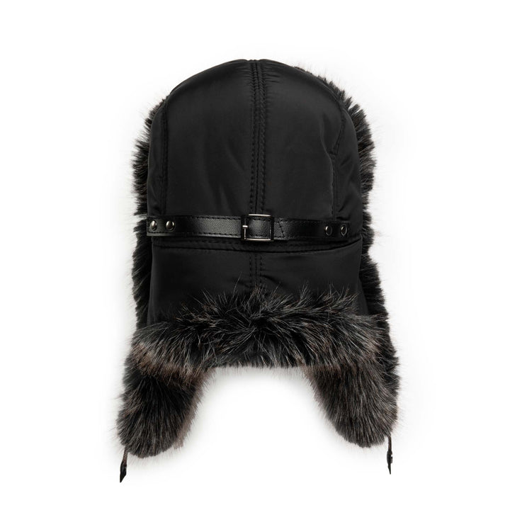 Faux Fur Aviator with Faux Leather Closure