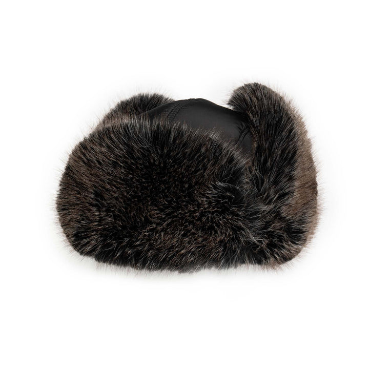 Faux Fur Aviator with Faux Leather Closure