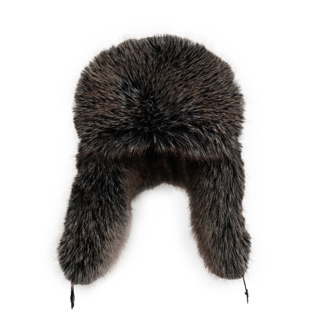Faux Fur Aviator with Faux Leather Closure