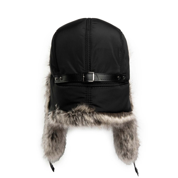 Faux Fur Aviator with Faux Leather Closure