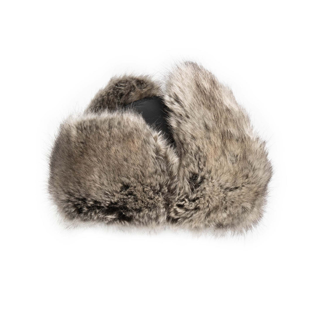 Faux Fur Aviator with Faux Leather Closure