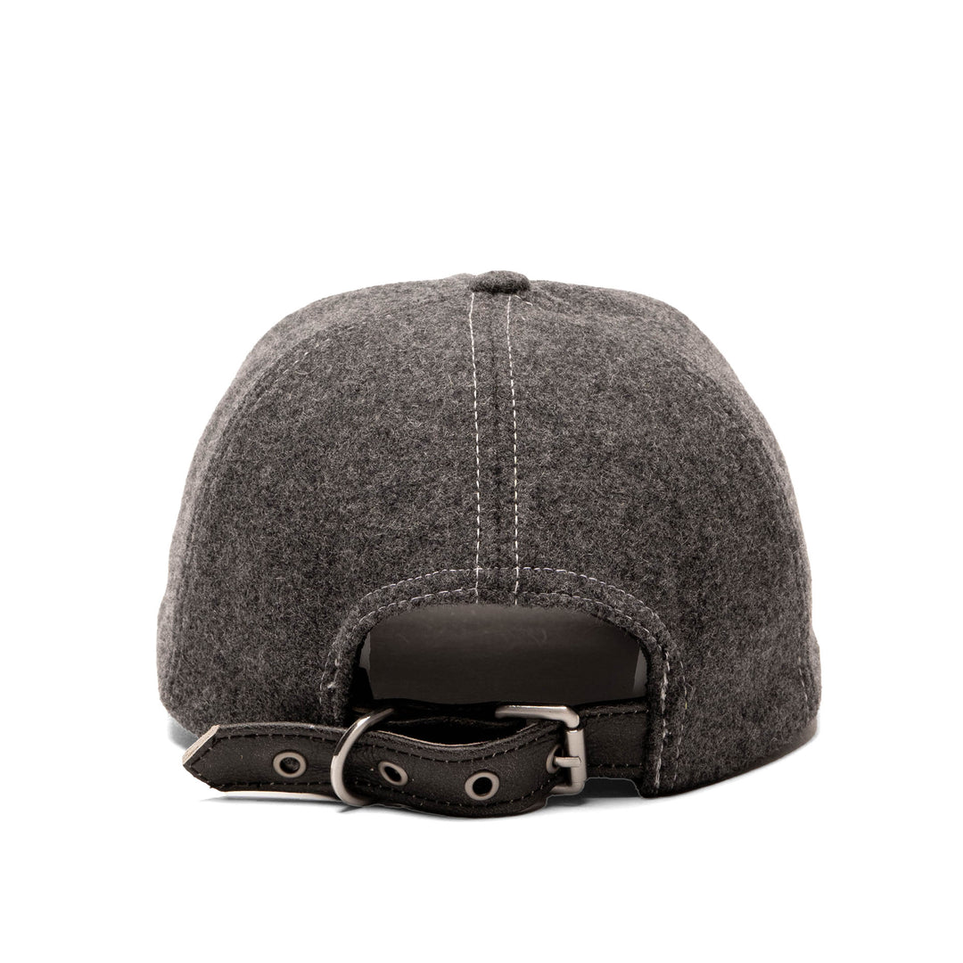 Wool Blend Melton Ballcap w/Plaid Visor