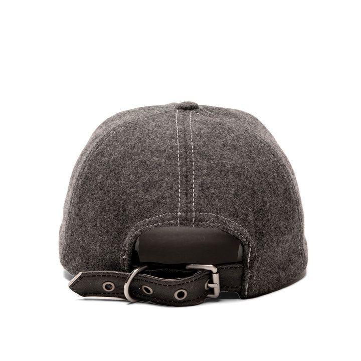 Wool Blend Melton Ballcap w/Plaid Visor