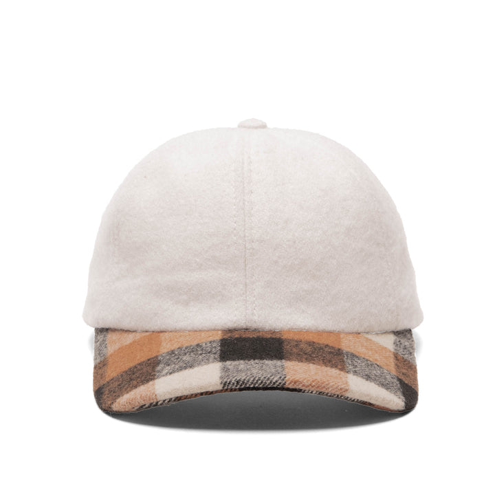 Wool Blend Melton Ballcap w/Plaid Visor