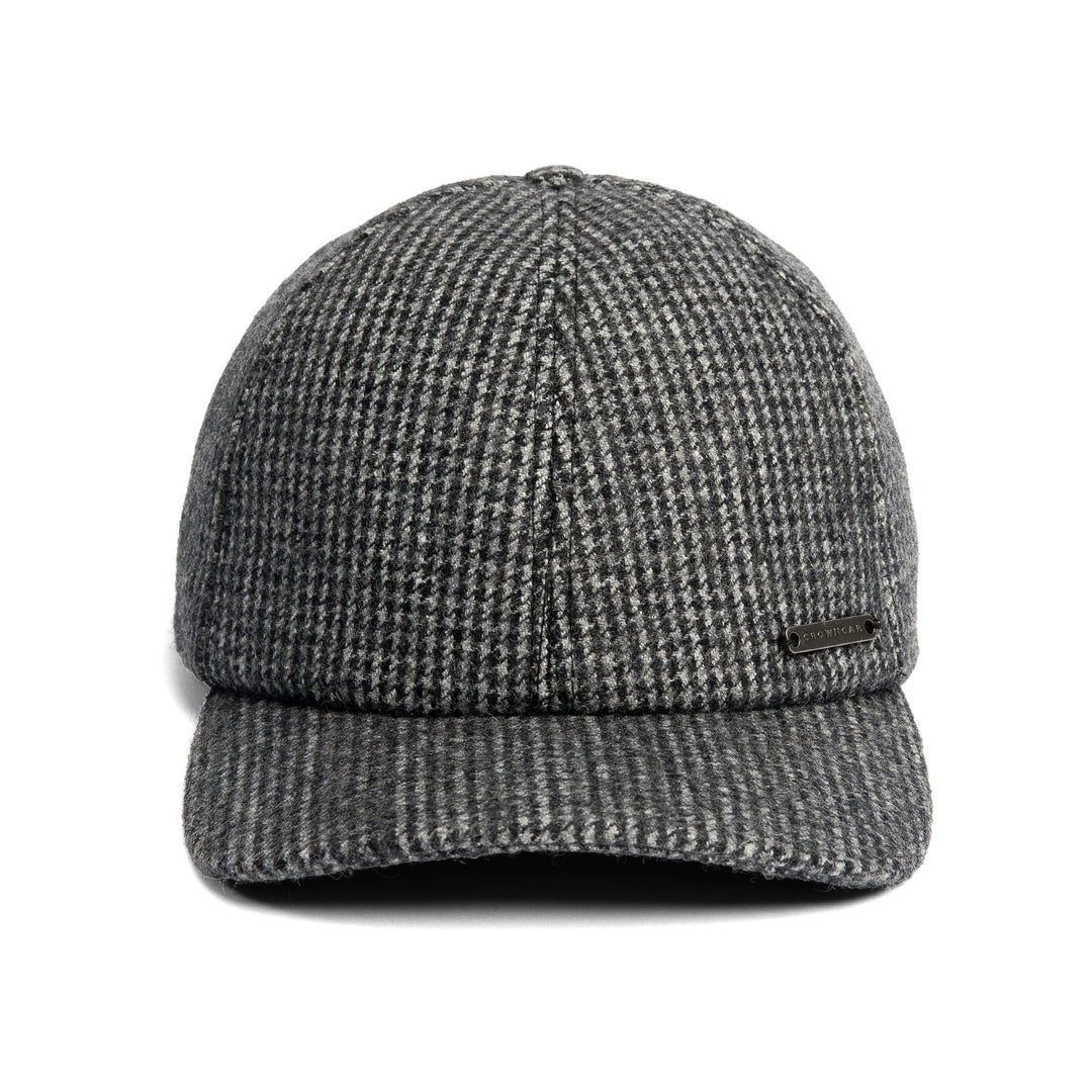 Houndstooth Winter Ballcap with Drop-Down Earflaps