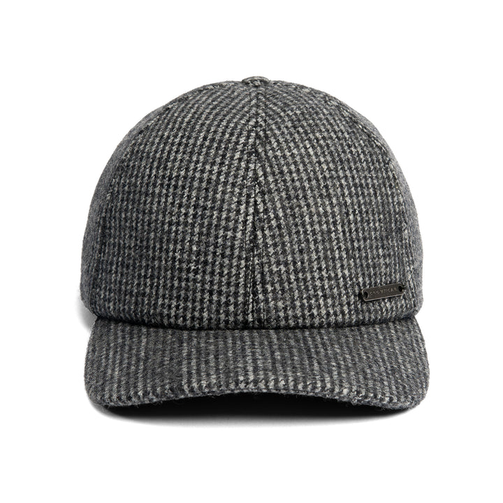 Houndstooth Winter Ballcap with Drop-Down Earflaps