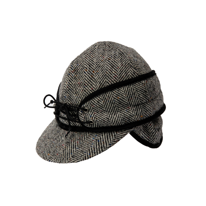 **Exclusive Retro Revival** Herringbone Wool Blend Railroad