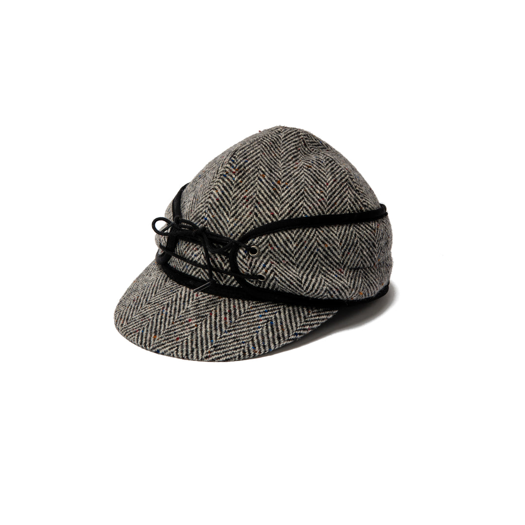 **Exclusive Retro Revival** Herringbone Wool Blend Railroad