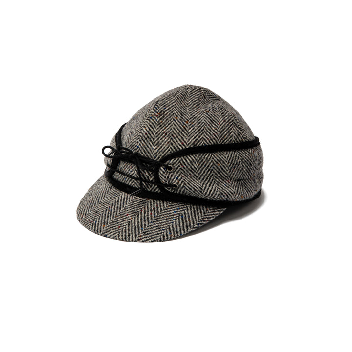 **Exclusive Retro Revival** Herringbone Wool Blend Railroad