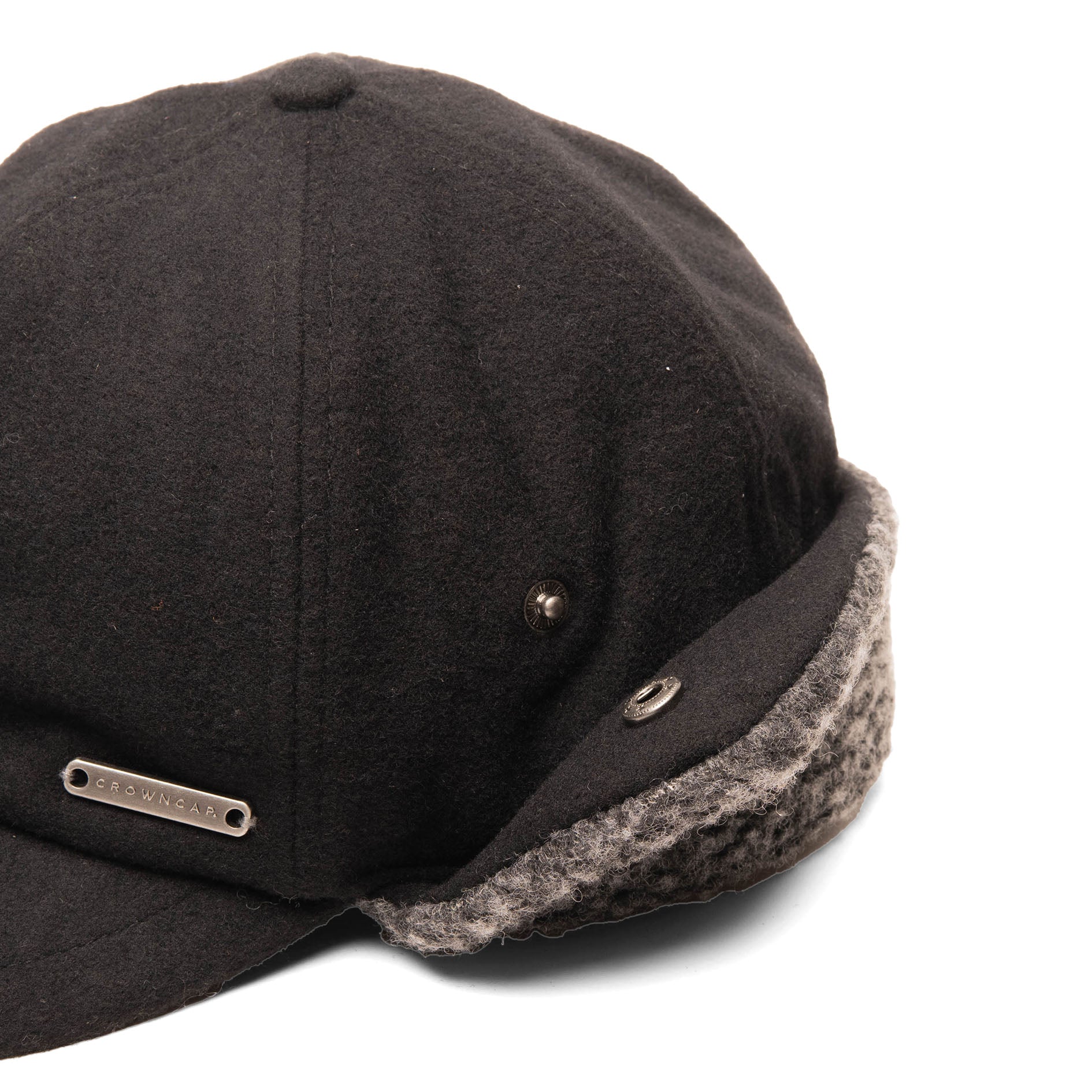 Solid Wool Blend Melton Cap – Crown Cap