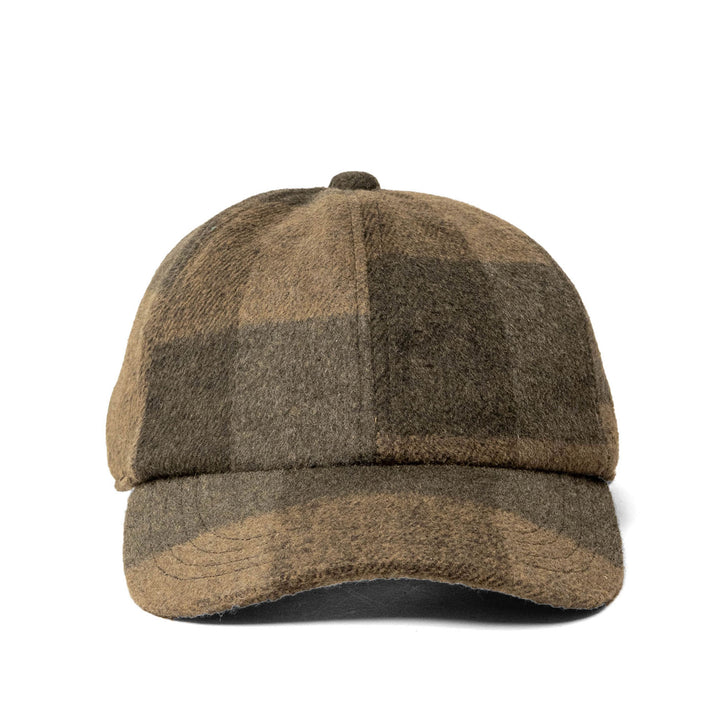 Wool Blend Brushed Plaid Adjustable Ballcap