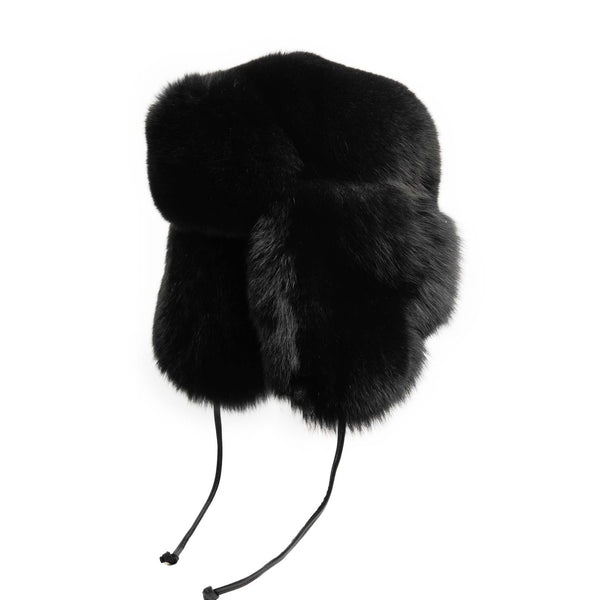 Crowncap Black Muskrat Russian Style Full Fur CROWN CAP Black Muskrat Full Fur Russian Style Hat XL Retail  main image 4