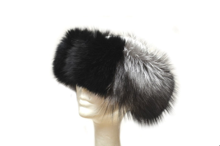 Dyed Black Fox/Silver Fox Headband