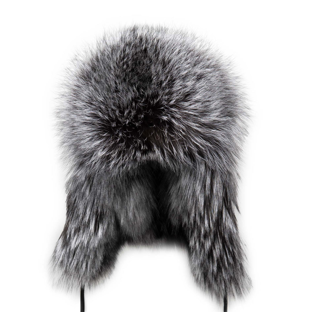 Silver Fox & Black Muskrat Full Fur Aviator