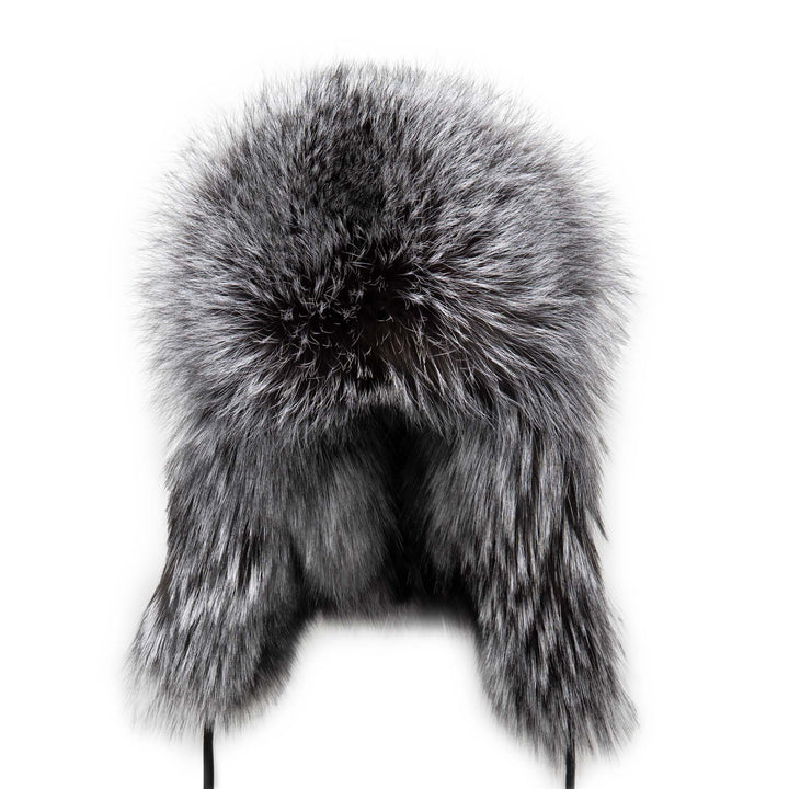 Silver Fox & Black Muskrat Full Fur Aviator