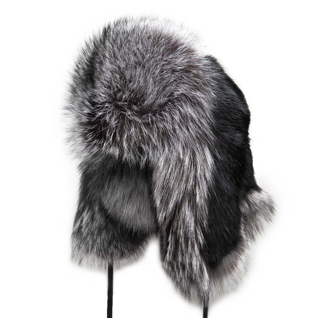 Silver Fox & Black Muskrat Full Fur Aviator