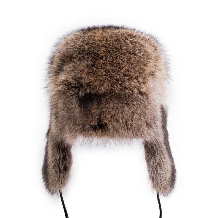 Raccoon Full Fur Russian Style Buffalo Check