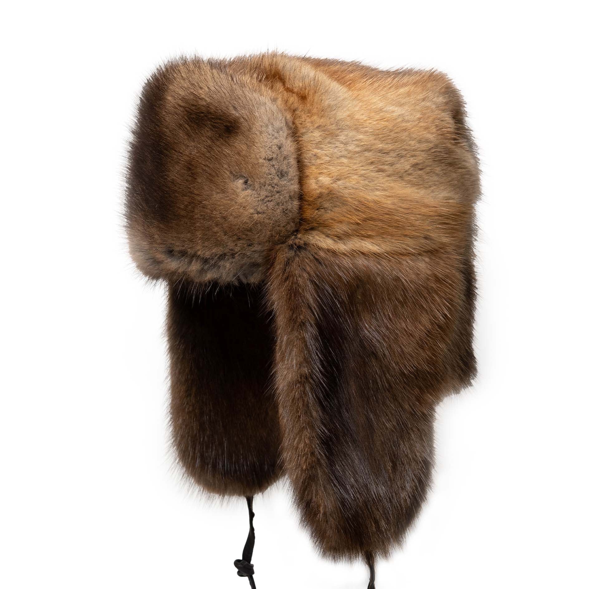 Muskrat Full Fur Russian Style – Crown Cap