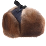 Muskrat Yukon Fur Hat with Nylon