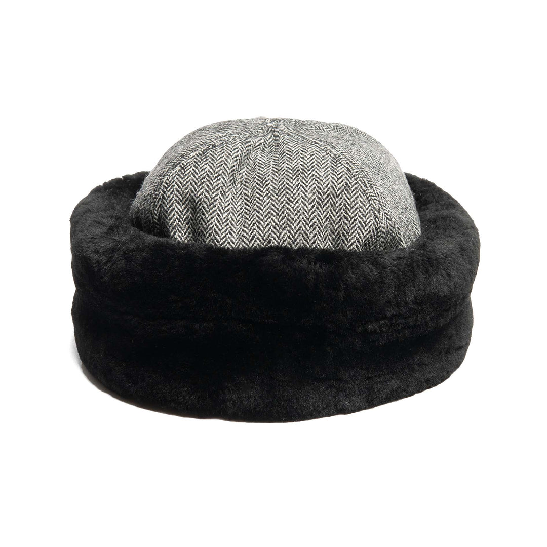 Limited Edition Finds-Herringbone Cloche with Mouton