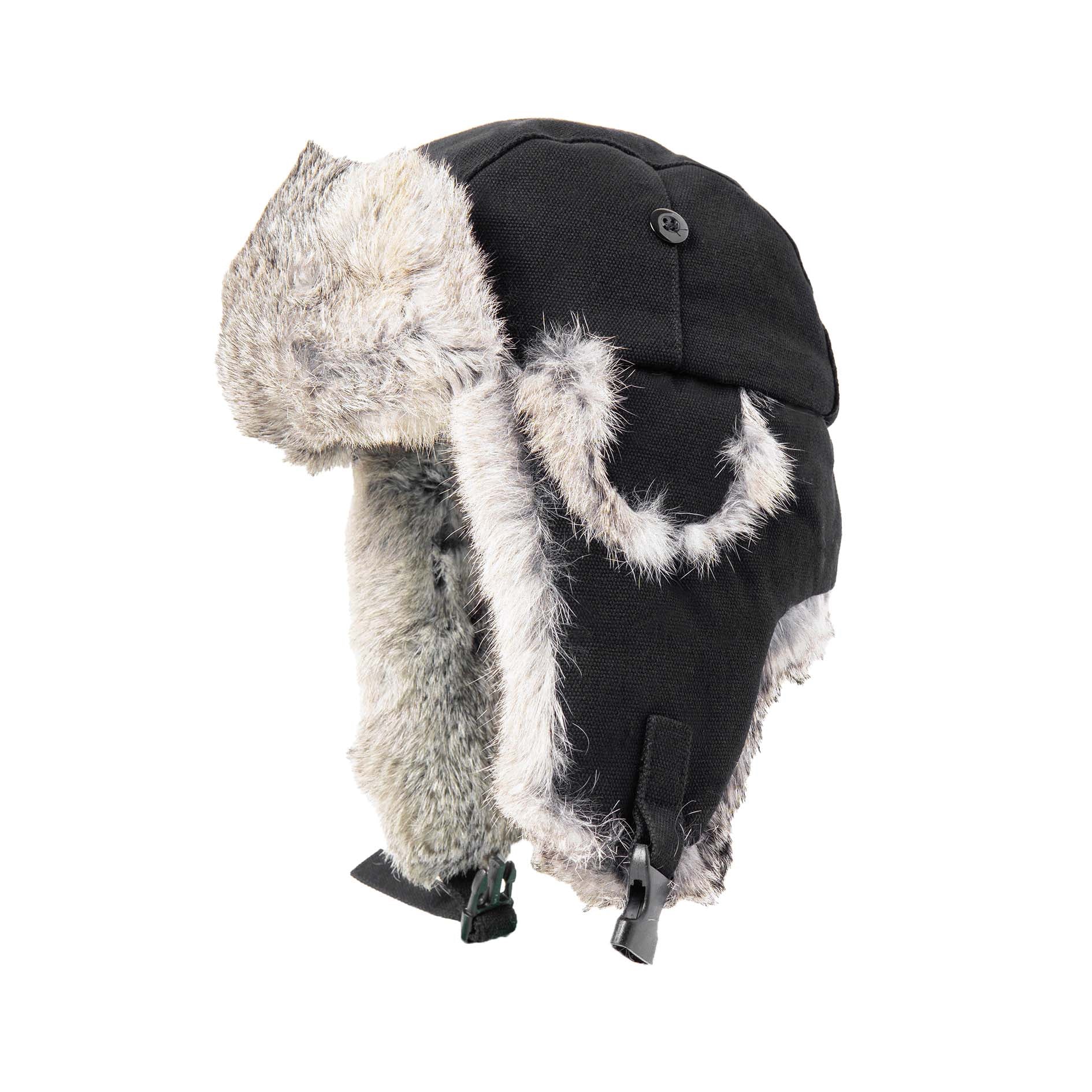Cotton Canvas Aviator with Rabbit Trim – Crown Cap