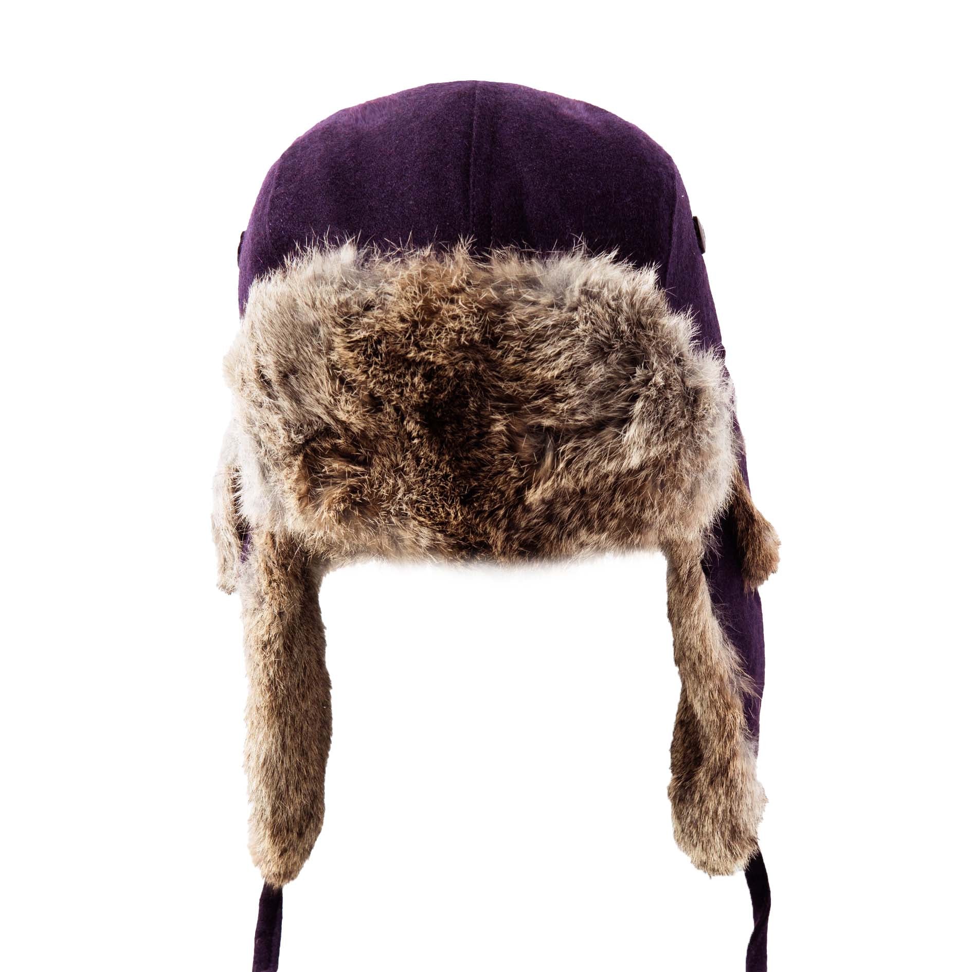 Wool Blend Aviator with Rabbit Trim – Crown Cap