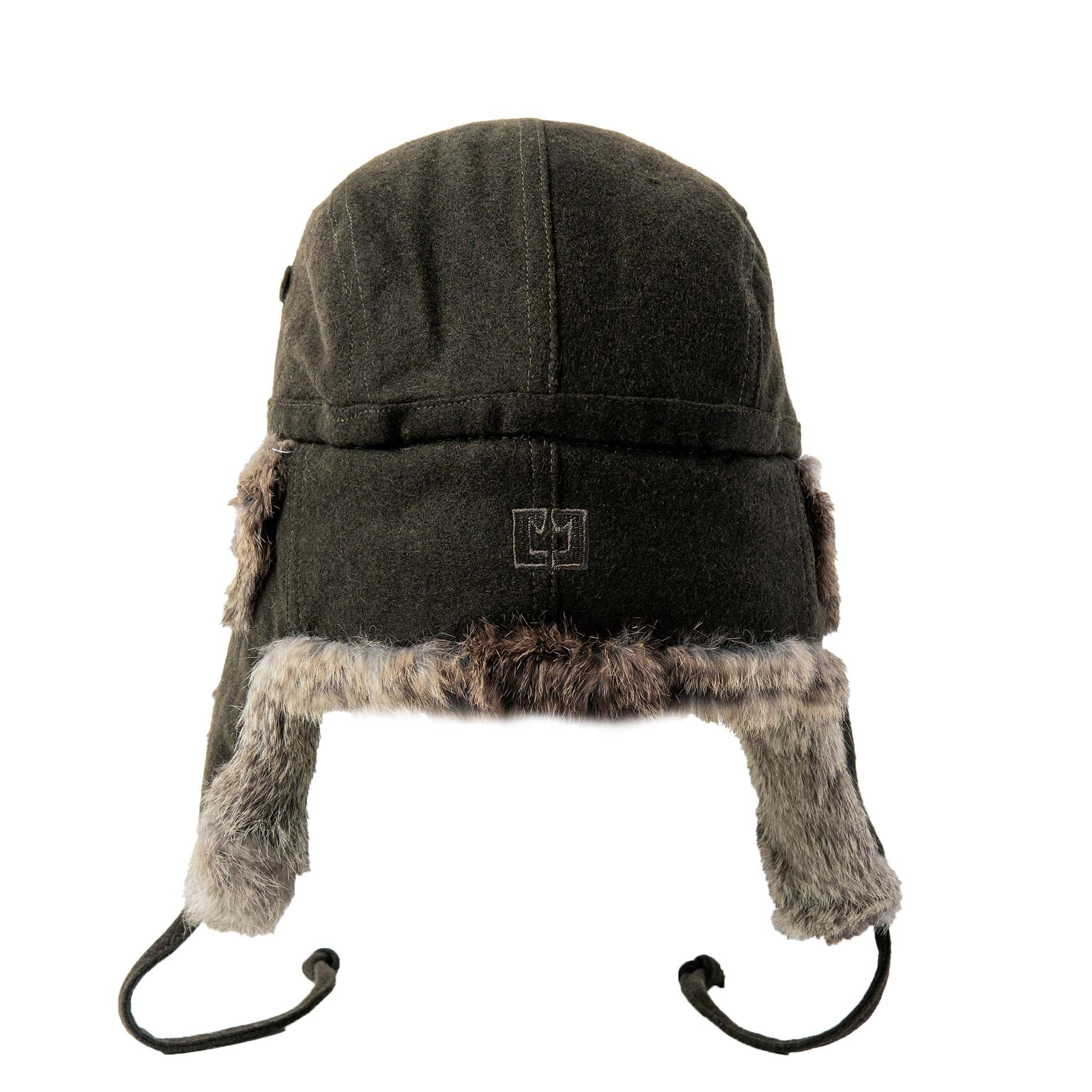 Wool Blend Aviator with Rabbit Trim – Crown Cap
