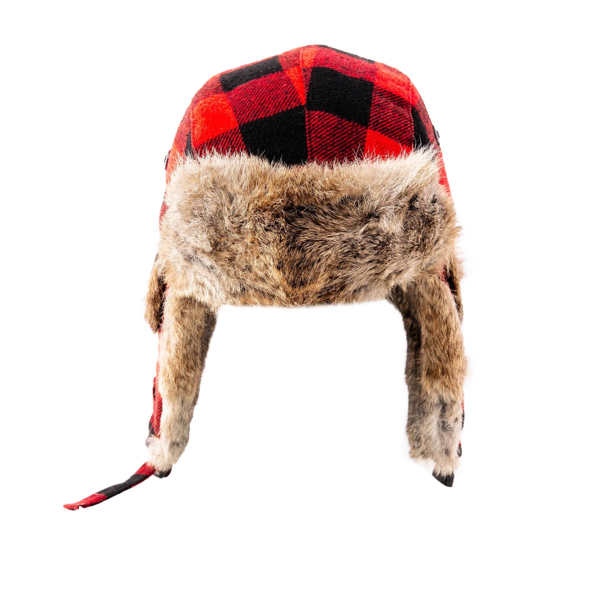 Buffalo Check Aviator with Rabbit Trim – Crown Cap