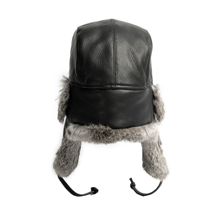 Sheepskin Leather Aviator with Rabbit Trim