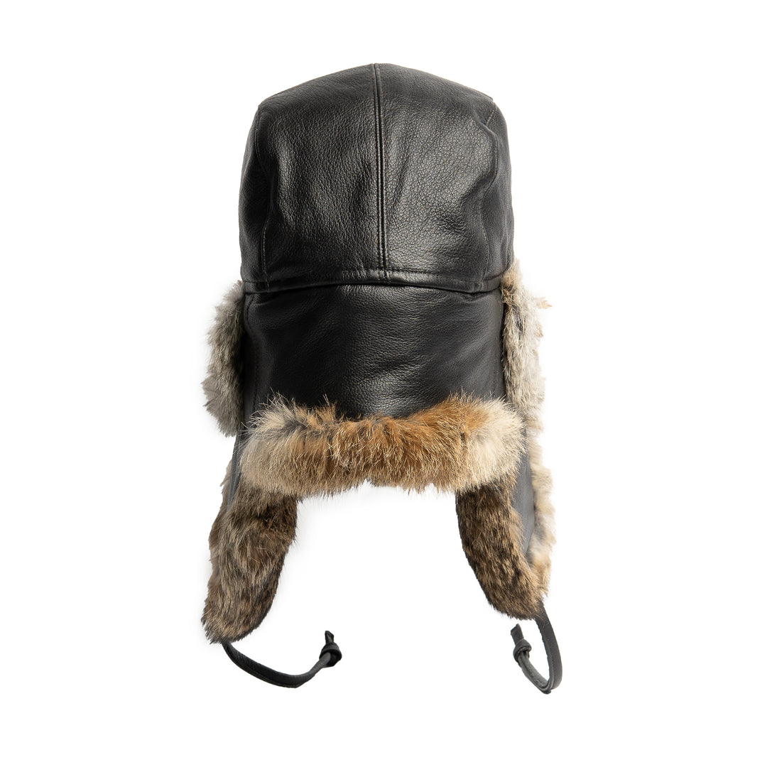 Sheepskin Leather Aviator with Rabbit Trim