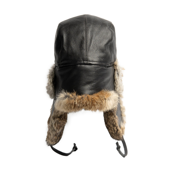 Sheepskin Leather Aviator with Rabbit Trim