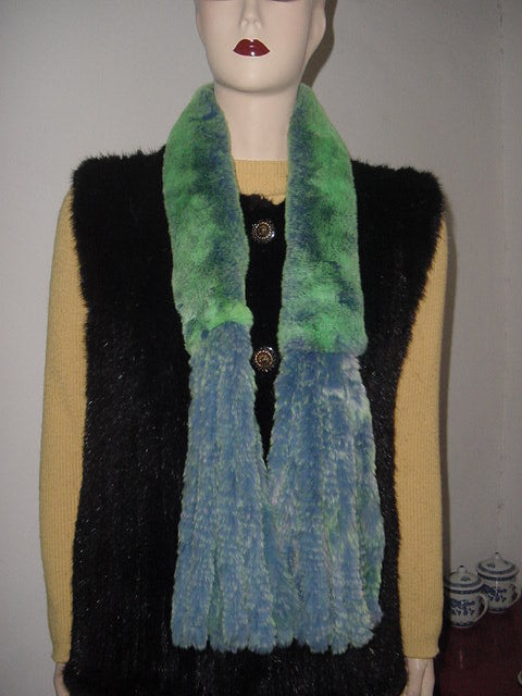 Sheared Rex Rabbit Finger Scarf