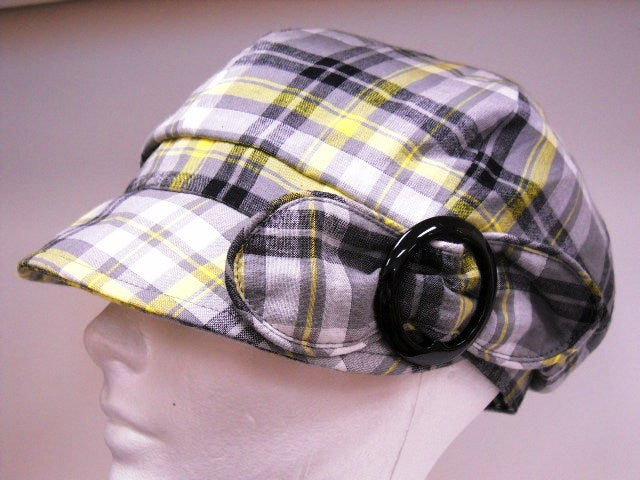 Cotton Plaid Cap