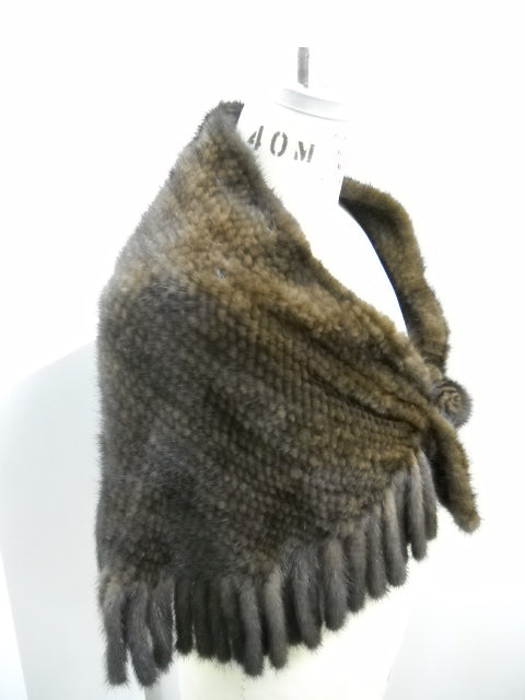 Mink Wrap with Fringe